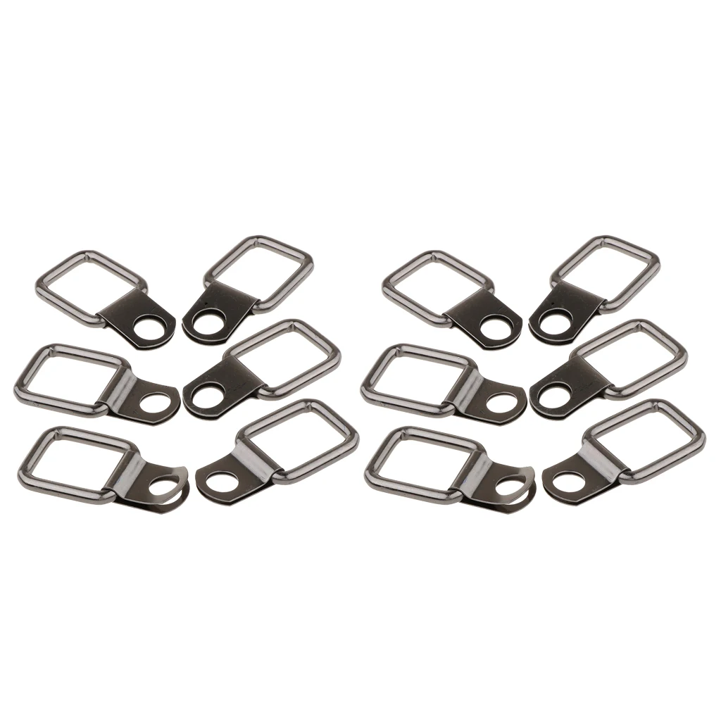 12pcs Small Steel D-ring Fasteners For Case Truck Cargo Trailer Anchor Rv