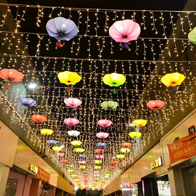 christmas lights outdoor decoration 4 /8 meter led curtain icicle string new year wedding party garland light | Освещение