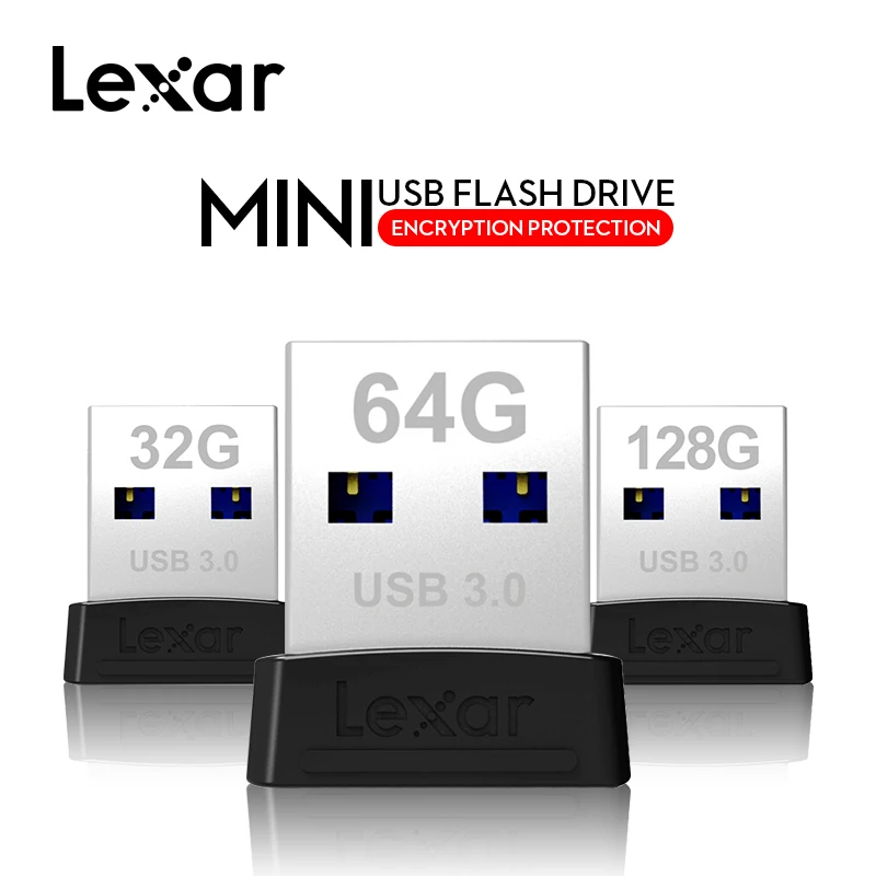 Lexar USB флэш-накопитель S47 USB 3,0 128 ГБ максимальное значение Скорость 120 МБ/с. Мини U диск флэш-накопитель 32 Гб 64 Гб карта памяти