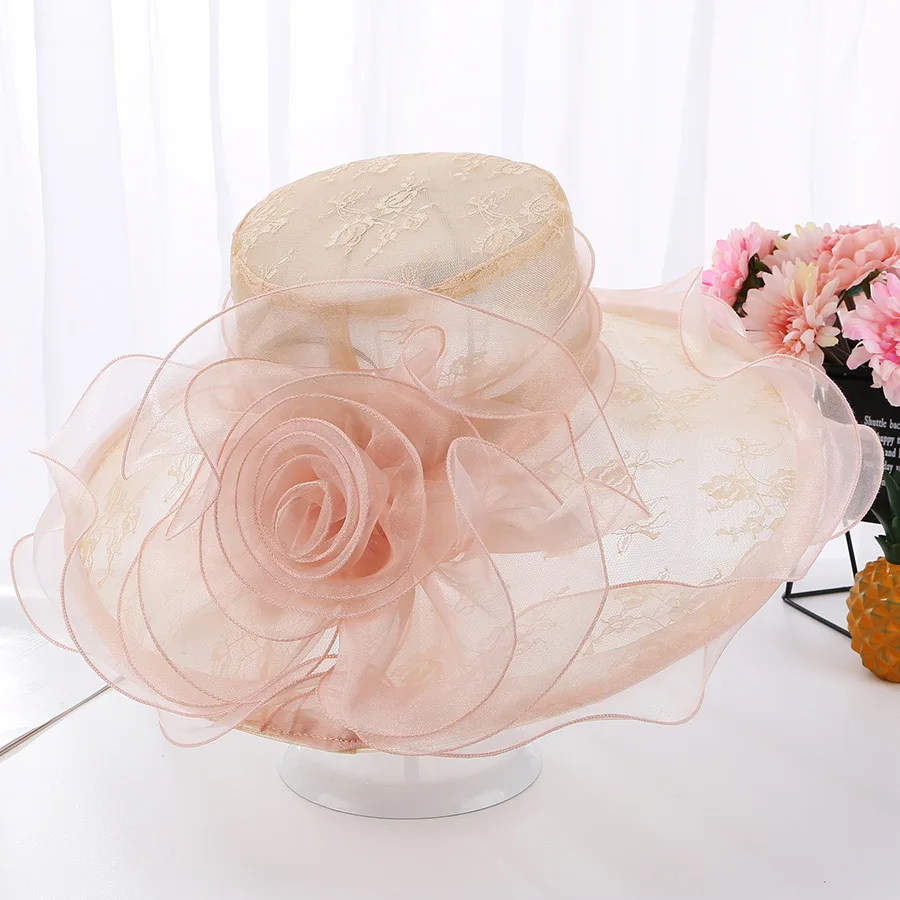 Pink Hats Модные женские кружевные анти-УФ шляпы от солнца Дамские элегантные темпераментные дикие шляпы от солнца для весны лета - Цвет: Pink Hats