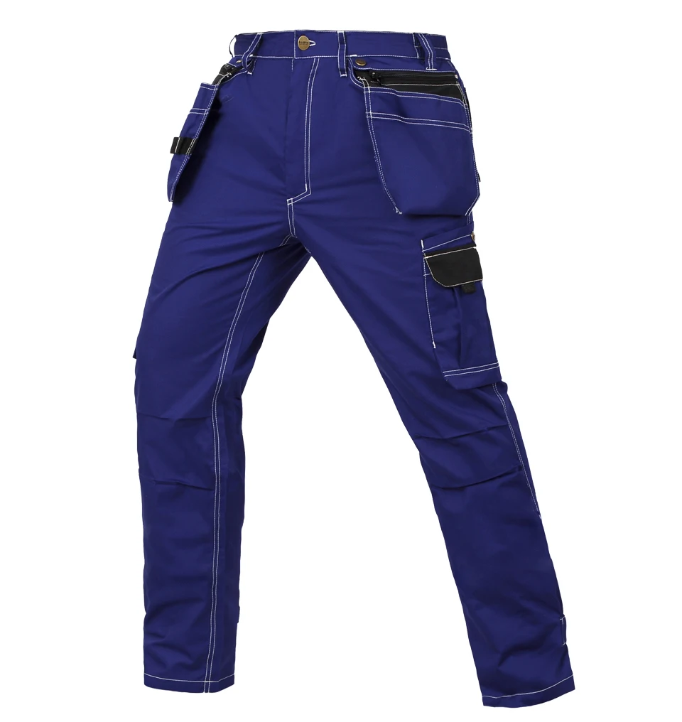 Bauskydd B218 Спецодежда синие безопасные рабочие брюки Мужская Рабочая одежда брюки осень Карго Мульти инструмент карманы Серый