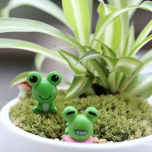 Фигурка лягушки миниатюрные украшения из смолы для дома Фея Сад бонсай декоративная статуэтка 72XF