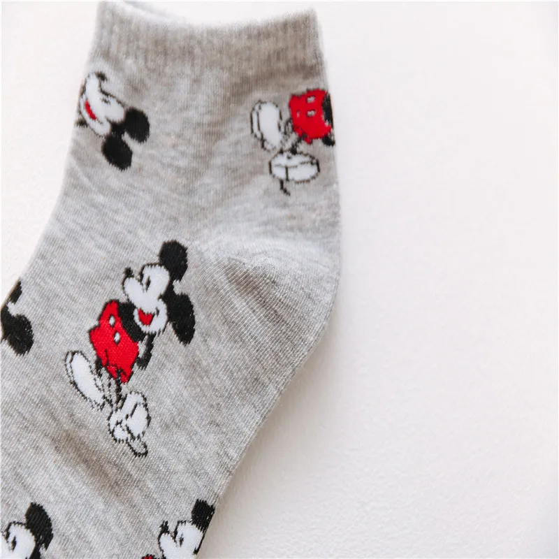 Модные брендовые Хлопковые женские носки с героями мультфильмов, милые унисекс носки с принтом «мышь Харадзюку» для скейтбординга, хипстерские забавные носки с животными