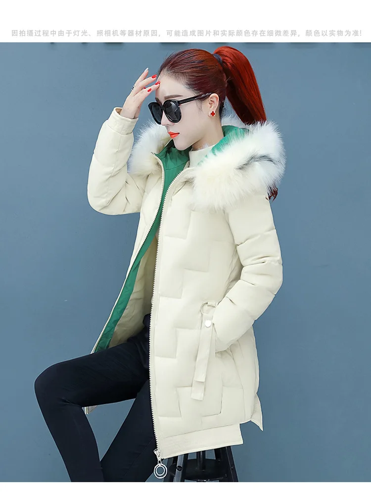 New Padded Jacket Fashion Winter Jacket Women Thick Down Parkas female Slim Fur Collar Winter Warm Coat For Women