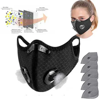 

Cycling Mask Sport Face Mask With Meltblown Filter Activated Carbon PM 2.5 Anti-Pollution Running Cycling Mask