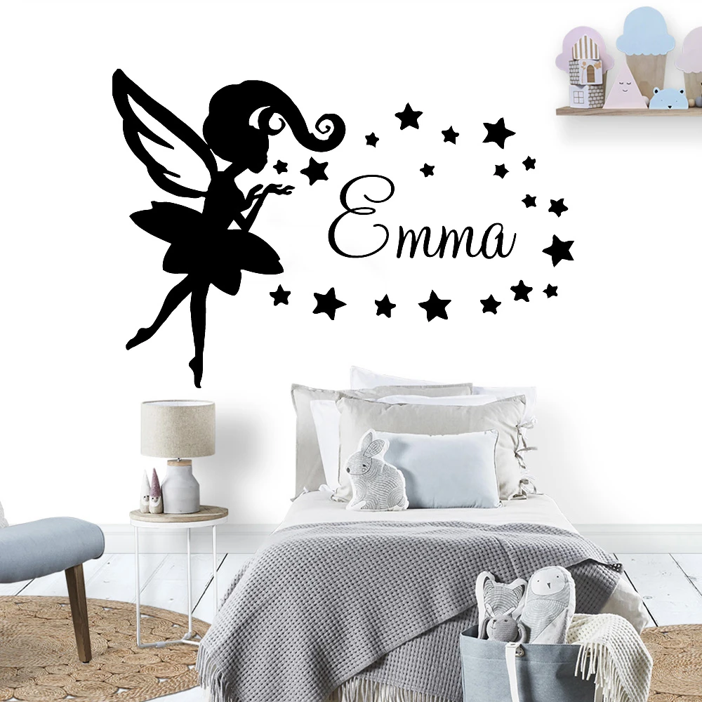 Magic Wall Decals Girls Room Art Ornament Personalized Name Vinyl Ceiling Wardrobe Home Furnishing Decorative Sticker Z234 Wall Stickers Aliexpress