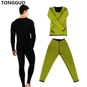 

New Body Shapers Long Sleeve Pants Men Neoprene Sweat Sauna Weight Loss Waist Trainer Workout Slimming Shapewear Fitness Stretch