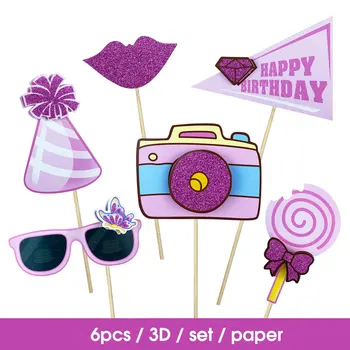 

Camera Lollipop Cake Topper Happy Birthday Party Decoration Cake Topper Baby Shower Wedding Cupcake Flag Cake Decoration Supply