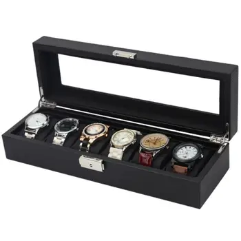 

Luxury PU Leather Watch Display Case, Watches Box Holder Jewelry Storage Organizer(3 Styles to Select)