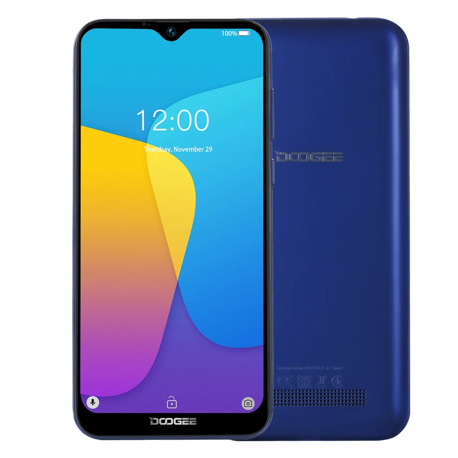 Смартфон DOOGEE X90, 6,1 дюймов, 19:9, дроп LTPS экран, смартфон, четыре ядра, 16 Гб ПЗУ, 3400 мАч, две sim-карты, 8 Мп+ 5 МП, WCDMA, Android Go - Цвет: Standard Blue