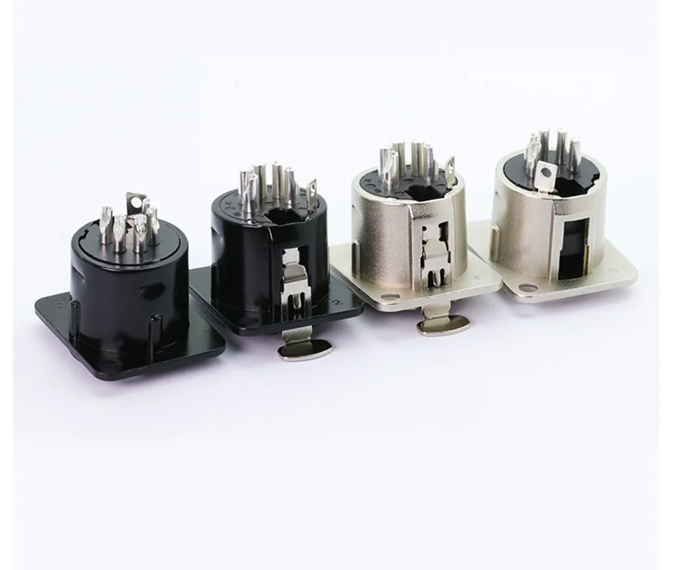 10 шт./лот 5Pin XLR Панель Крепление XLR штекер/гнездо микрофонный кабель Терминал XLR шасси провода разъем