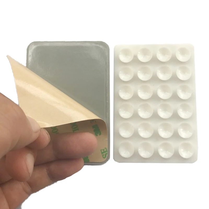 Silicone Suction Pad For Mobile Phone Fixture Suction Cup Backed 3M Adhesive Silicone Rubber Sucker Pad For Fixed mobile phone holder