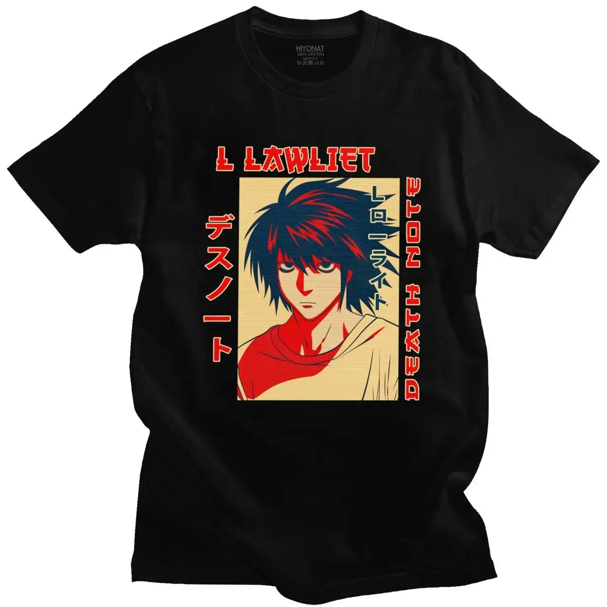 Classic Anime Death Note Tshirt For Men Short Sleeved Print L Lawliet Tee Shirt Pure Cotton Mystery Manga T Shirt Clothes Gift T Shirts Aliexpress