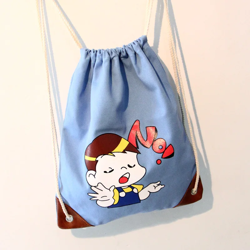C4 Для женщин Drawstring рюкзак, сумка для покупок из хлопка парусиновая спортивная сумка для путешествий Карманный чехол Worek plecak Sznurek Sacos De Mujer; большие размеры - Цвет: C4