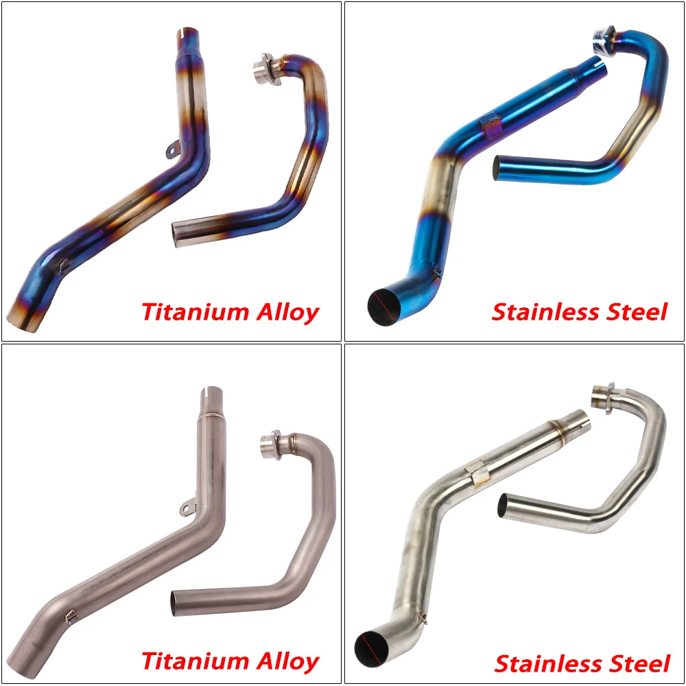 Slip on Motorcycle Exhaust Front Link Pipe For Honda CB190 CB190F CBF190 CBF190R Escape Moto Modify Muffler Titanium Alloy Tube - Image 2