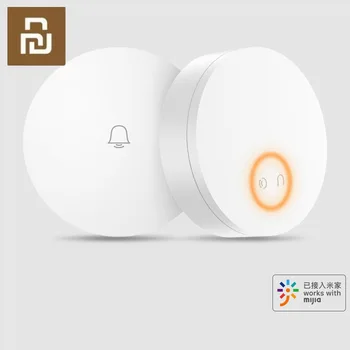 

Youpin Linptech self-generating wireless doorbell without battery no wiring power-off memory habits work with mihome app