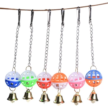 

Pet Bird Parakeet Climb Bite Chew With Hanging Funny Swing Bell Ball Bird Toy Cute Parrot Toys Pet Supplies For Parakeet Cockati