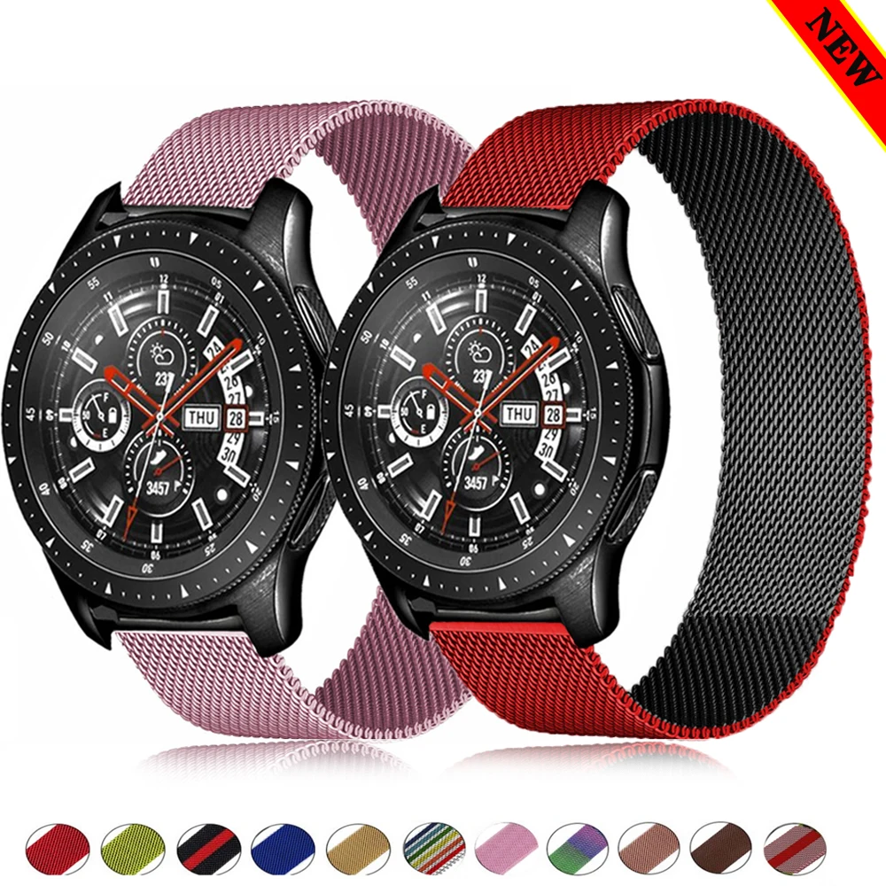 Correa De Reloj Para Huawei GT 2-2e-Pro, Banda De 42/46mm, Pulsera milanesa De bucle Para Samsung Galaxy Ver 3/Activo 2, 20/22mm
