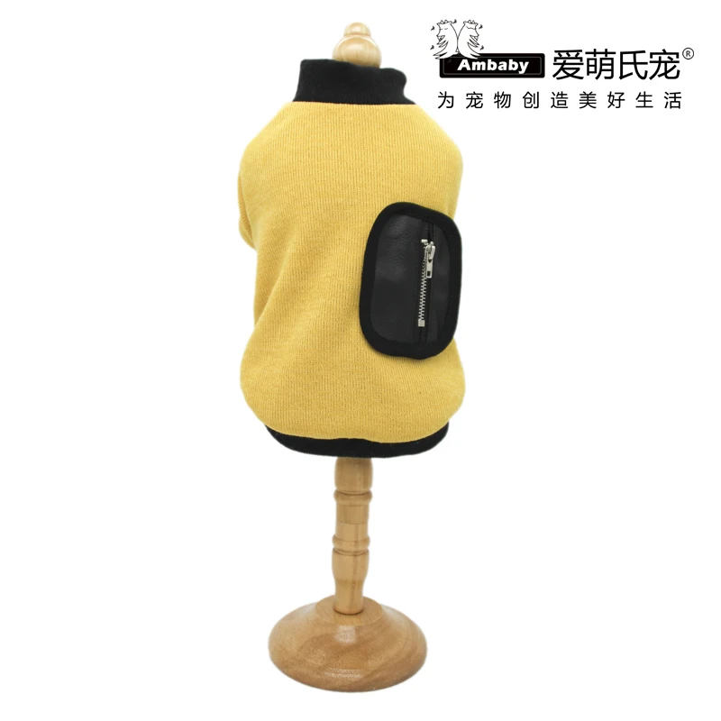 Yellow Ambaby демисезонная одежда для домашних животных продукты флис теплый комбинезон для собак собака одежда для маленьких собак средних и больших размеров, Размеры Домашние животные, собаки и кошки - Цвет: Yellow