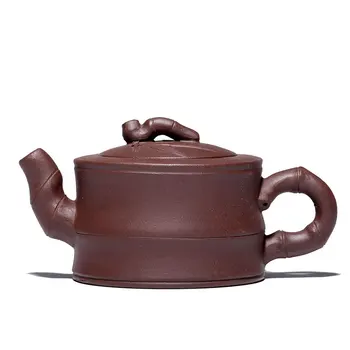 

85ML MINI YIXING TEAPOT ZISHA TEA POT BAMBOO KUNG FU KETTLE HANDMADE DRINKWARE SUIT BLACK TEA
