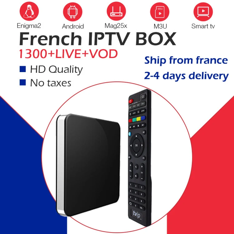 

TVIP605 TV Box+ NEO TV best IPTV French Arabic Belgium IPTV France Amlogic S905X H.265 WiFi Android/Linux OS Mag Smart TV Box