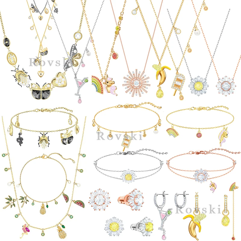 

SWA Original Classic Brand Romantic Animal Ring Bracelet Necklace Is Suitable for Ladies To Attend Party Jewelry Wholesale Gifts