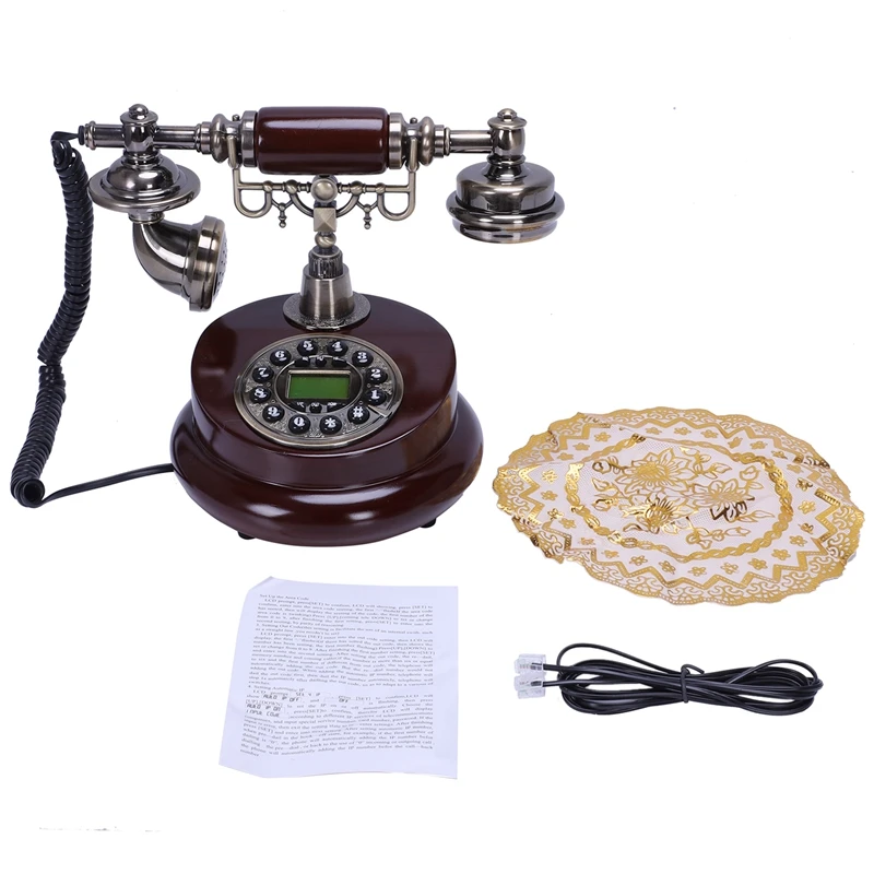 

Hot 3C- Antique Designer Phone Nostalgia Old phone telescope vintage telephone made of resin