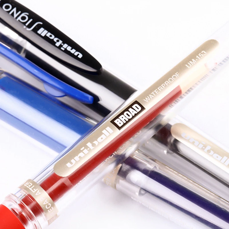 Ручка гелевая одноцветная золотистая/серебристая 1 мм 10 шт./лот|gel ink pen|uni-ball signoink gel