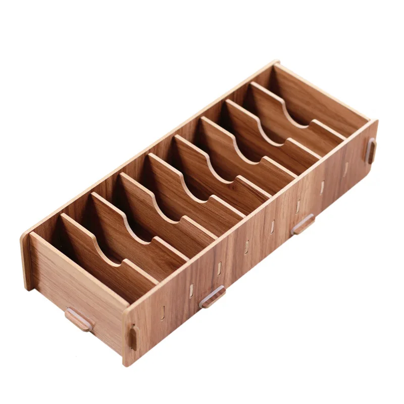  28cm Length 7 Colors DIY Wooden Card Holder Case wedding invitation card office desktop decoration  - 4000051001602