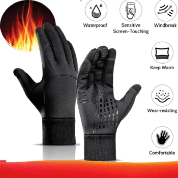 

2019 High Quality Black Warm Winter Gloves Motorcycle Scooter Gloves Sports Waterproof Toccare Schermo