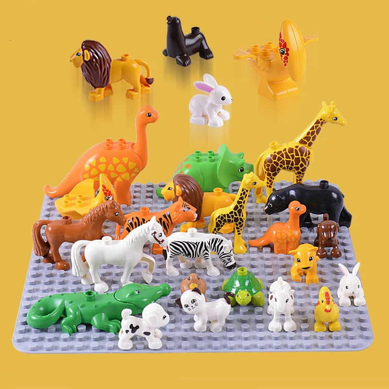 

Animal Series Model Figures Big Building Blocks Animals Educational Toys for Kids Children Gift Compatible Duploed Kids Gifts