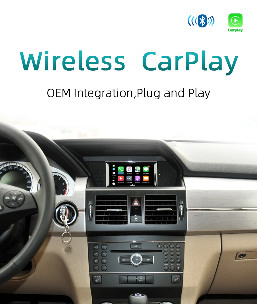 Sinairyu Aftermarket wifi беспроводная Apple Carplay Модифицированная G GL GLA GLK класс 2011-15 для Mercedes NTG4.5 4,7 с обратной камерой