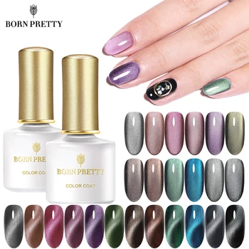 

BORN PRETTY Magnetic 5D Cat Eye UV Gel Nail Polish Semi Permanent Soak Off Magnet Jade Effect Gel Varnish 6ml Black Base Need