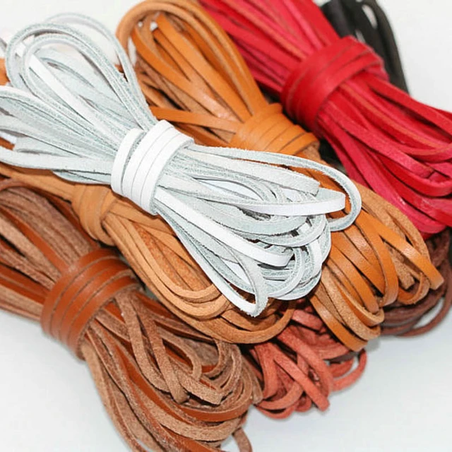 5 Meters Hight Quality 3*2mm Flat 100% Genuine Real Natural Leather Cord  String Lace Rope - Price history & Review, AliExpress Seller - anytimego  shop