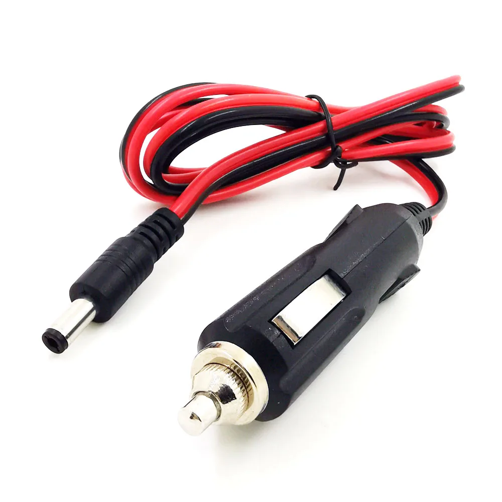 12V 5A преобразователь автомобильной розетки постоянного тока для упаковочной сигареты Электронная зажигалка, Зарядное устройство с предохранителем, универсальный Мощность адаптер штекером постоянного тока для подключения к 5,5x2,1 мм кабель 1,2 м