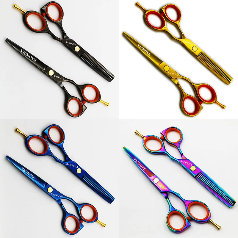 

5.5" Professional Stainless Steel Pet Grooming Scissors Cutting and Thinning Hair Scissors Pet Shears 4 Colors Available