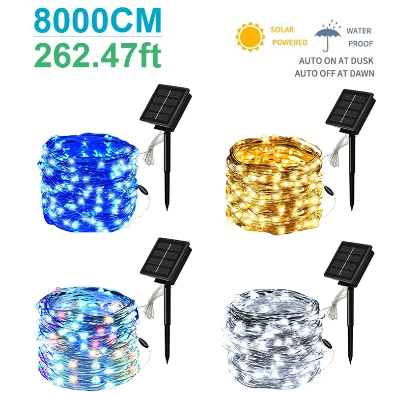 

200LED Outdoor Solar Lamp String Lights 100/200 LEDs Fairy Holiday Christmas Party Garland Solar Garden Waterproof