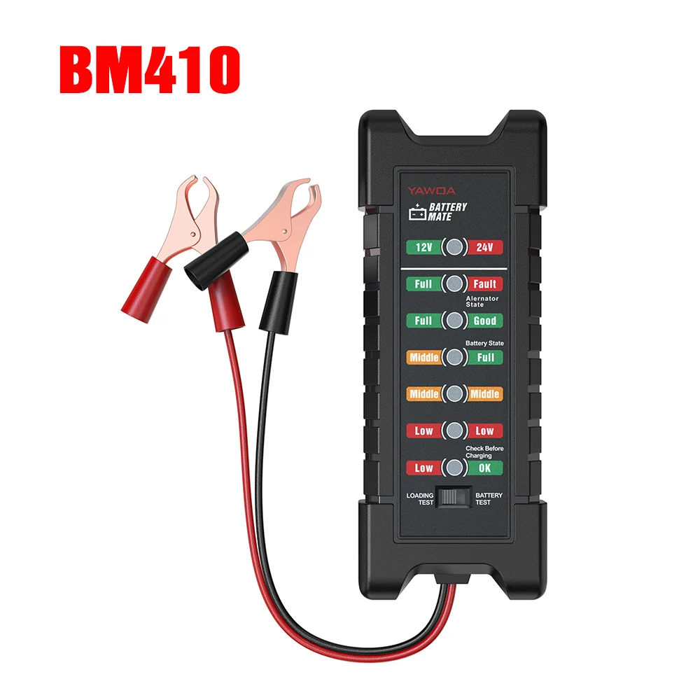 BM410 battery tester BM310 мини 12 в автомобильный аккумулятор тестовый прибор Цифровой тестовый инструмент генератор BM320 6 светодиодный дисплей BM410 средства автоматической диагностики BM420 - Цвет: BM410 battery tester