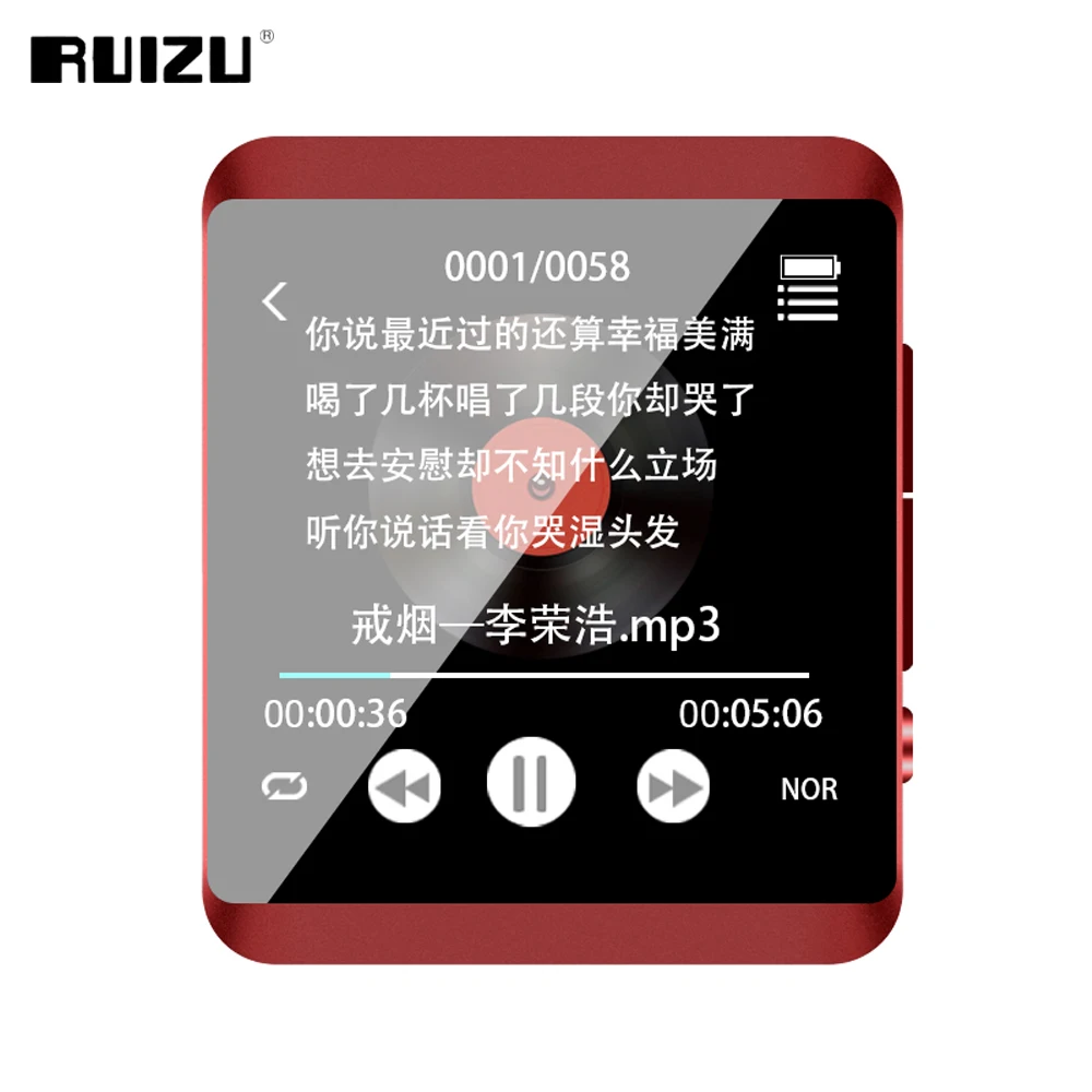 Оригинальный MP3 плеер Ruizu M5 8 ГБ/16 ГБ с клипсой Bluetooth полносенсорный экран