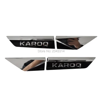 

For Skoda Karoq Kodiaq 2017-2020 ABS Car Door Side Wing Fender Emblem Badge Stickers Original Exterior Car Styling Accessories