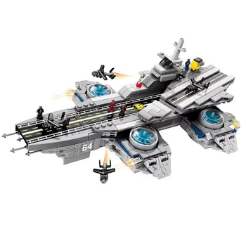 

MINI SHIELD Carrier Iron Man Thor Captain America Marvel Avenger Super Heroes Model Building Blocks Kids Christmas Gifts Toys