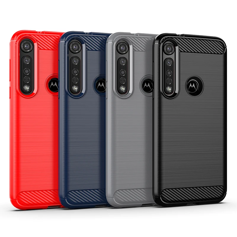 

Carbon fiber Cover Shockproof Phone Case For Motorola Moto G8 E6 E5 G6 G7 Play Plus One Macro Action E6s Zoom Cover Bumper Case