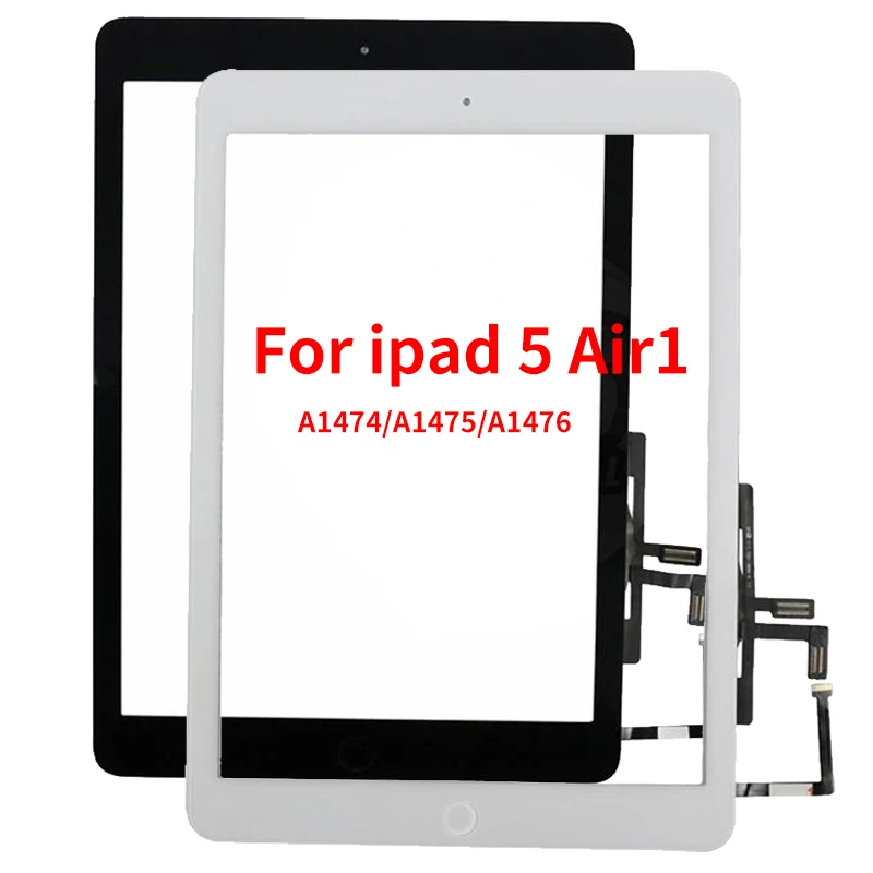 Для iPad Air1 для 5 Gen A1474 A1475 A1476 сенсорный экран дигитайзер клей + домашний flexcable