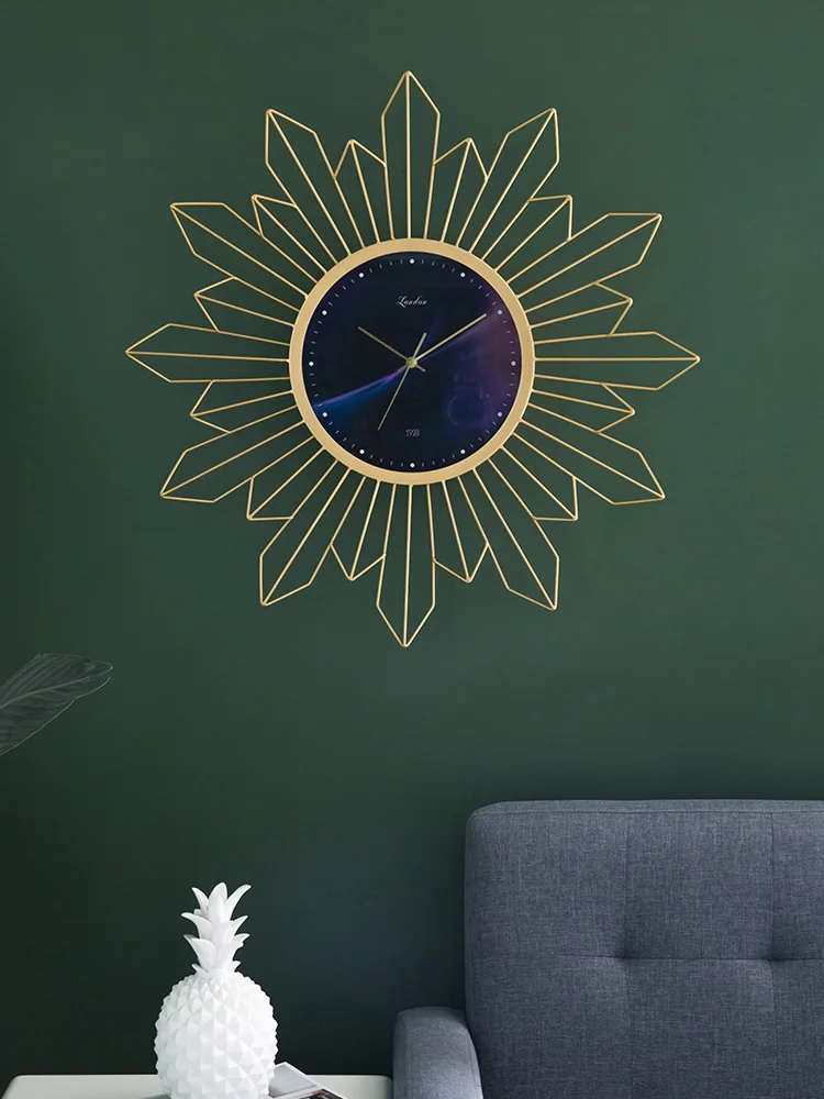 

Nordic Luxury Art Clock Wall Clock Living Room Home Fashion Mute Clock Creative Modern Minimalist Modern Design Decorative AZB34