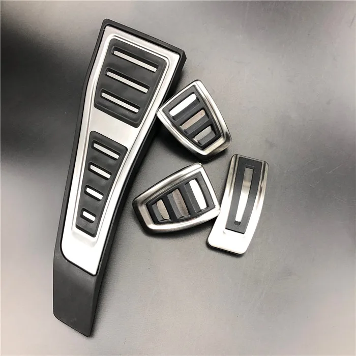 Full 4pcs for MT RHD педаль автомобиля для Audi Q7 A4 S4 RS4 B9 8 Вт Модифицированная подставка для ног RHD на пластине акселератора ремонт колодки украшения - Название цвета: Full 4pcs for MT