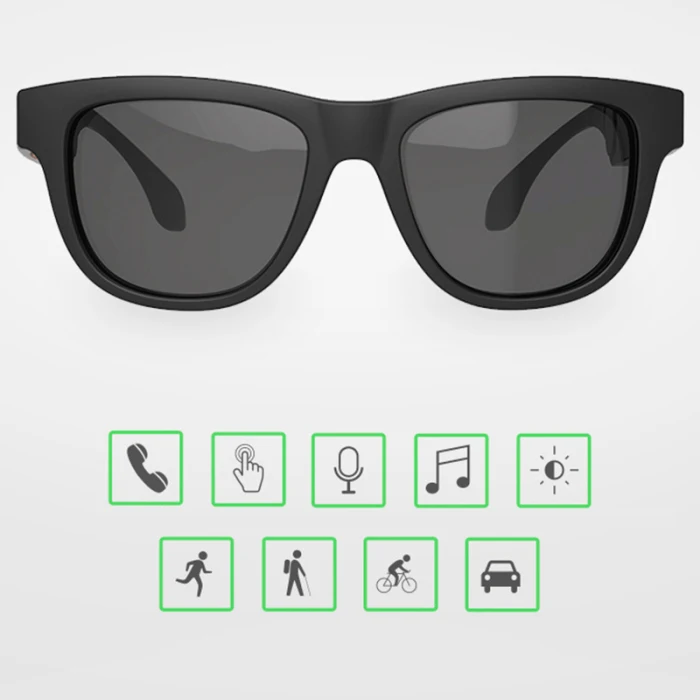 Bone проводимость Bluetooth умные спортивные солнцезащитные очки беспроводные стерео музыкальные солнцезащитные очки NK-Shopping