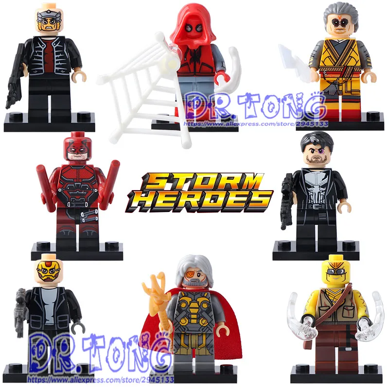 

50pcs Super heros Action Spider-Man Masked Robber Kaecilius Super Heroes Building Blocks Bricks Children Gift Toys X0180