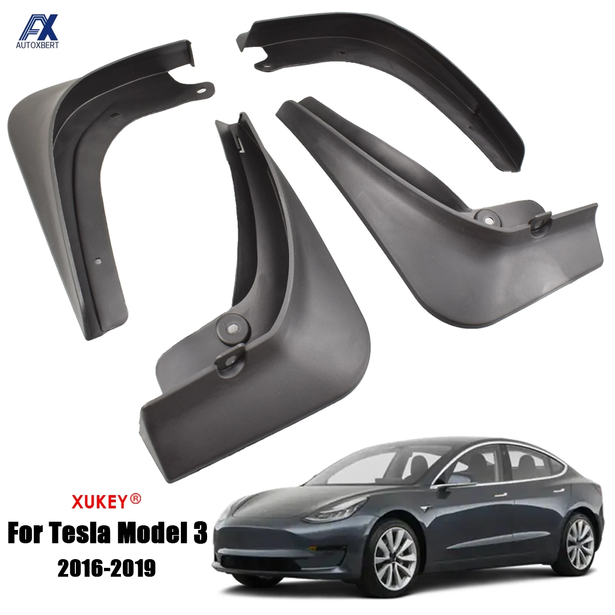 4 шт литые Брызговики для Tesla модель 3 2016 ~ 2019 набор щитки передние и