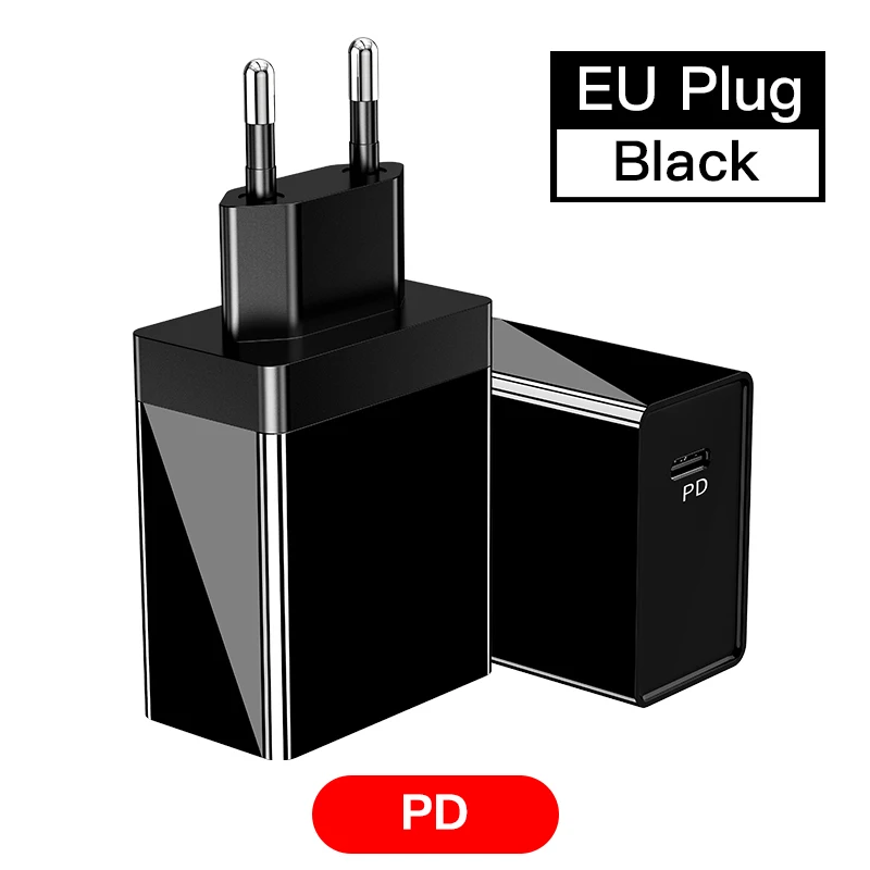 Black PD x1 EU Plug IHaitun Новинка 48 Вт PD 3,0 type C для iPhone 11 Pro Max USB зарядное устройство Быстрая зарядка QC 4,0 быстрое мини зарядное устройство 30 Вт PD для мобильного телефона - Тип штекера: Black PD x1 EU Plug
