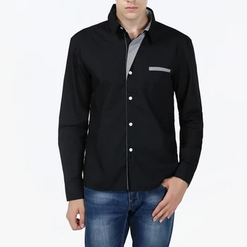 

Men's Long Sleeve Business Formal Shirts Male Slim Fit Casual Cotton Dress Shirt